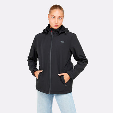 Heated softshell jacket with eco-designed battery