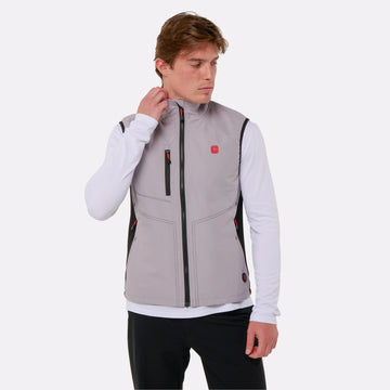 Men's sport heating vest with eco-designed battery