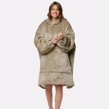 Beige plaid sweater - women