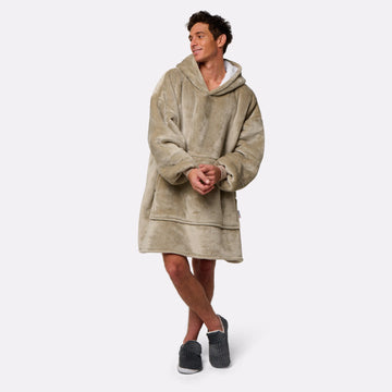 Beige plaid sweater - men