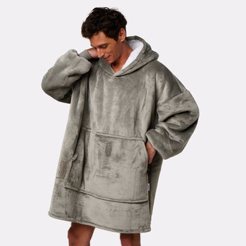 Grey plaid sweater - man