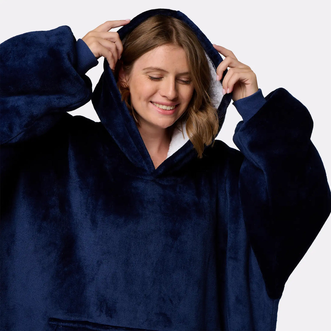 Navy plaid sweater - women